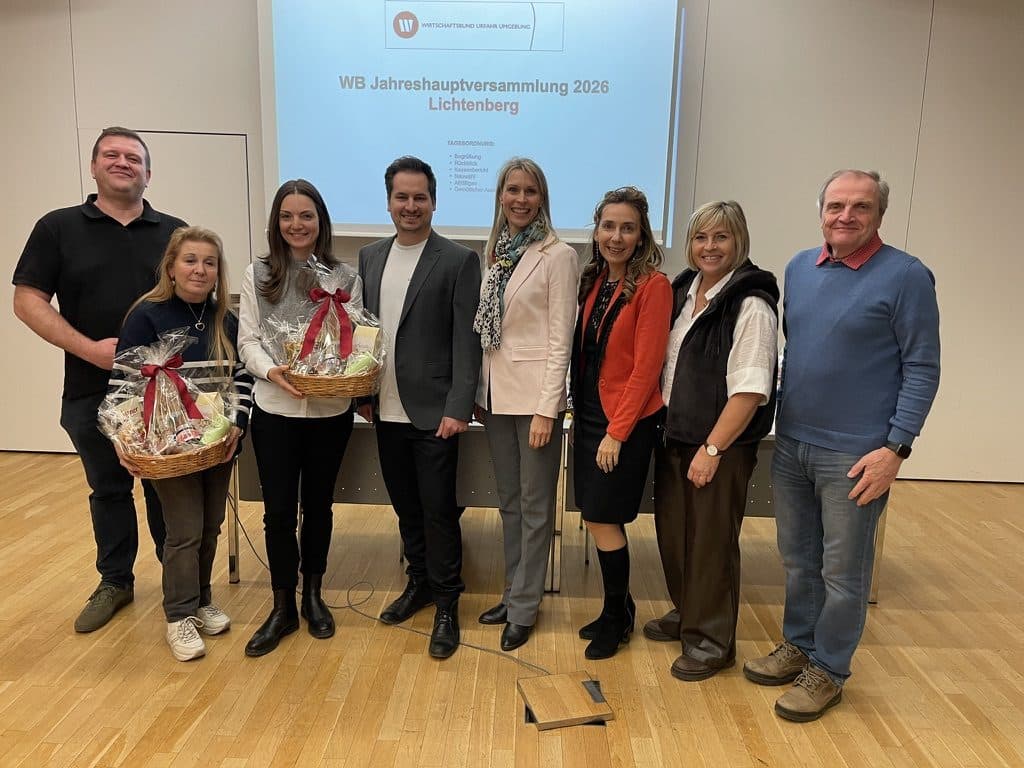 Gruppenfoto bei der Jahreshauptversammlung 2026 des Wirtschaftsbundes Lichtenberg